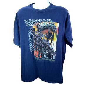 Vintage Six Flags Roller Coaster Batman Shirt Mens XL USA Made 1998 DC Comics